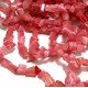 Cat Eye glass Chips beads - Red